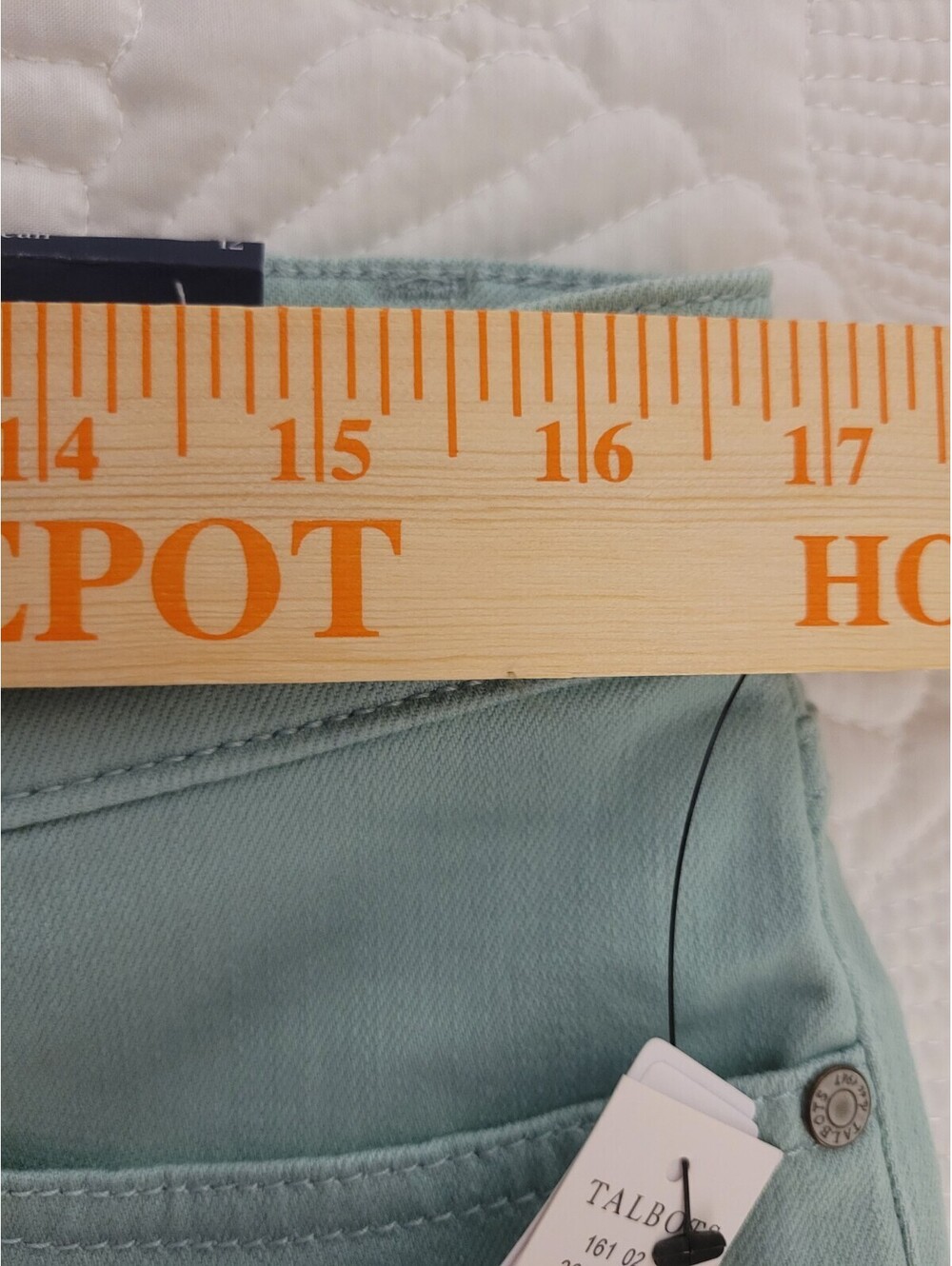 Talbots Women's Slim Ankle Jeans Mint Green Mid-Rise Stretch Size 12 NWT Classic - Picture 8 of 9